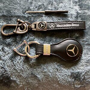 EXCEPTIONAL QUALITY MERCEDES BENZ LEATHER KEY CHAINS